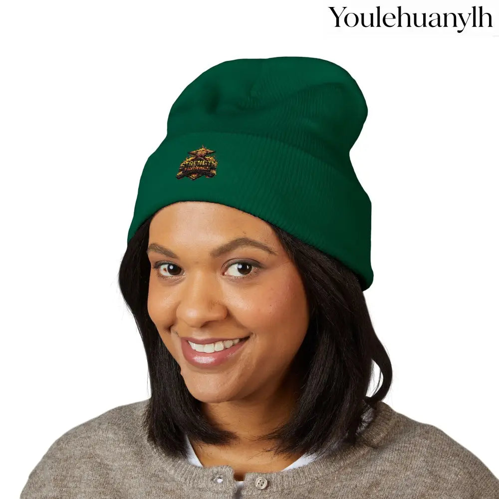 Classic Embroidered Beanie - Hats