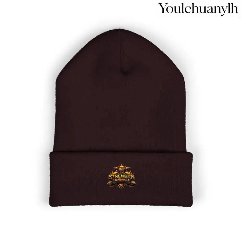 Classic Embroidered Beanie - One size / Brown - Hats
