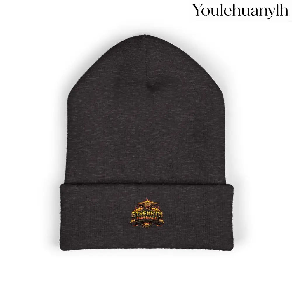 Classic Embroidered Beanie - One size / Dark Grey - Hats