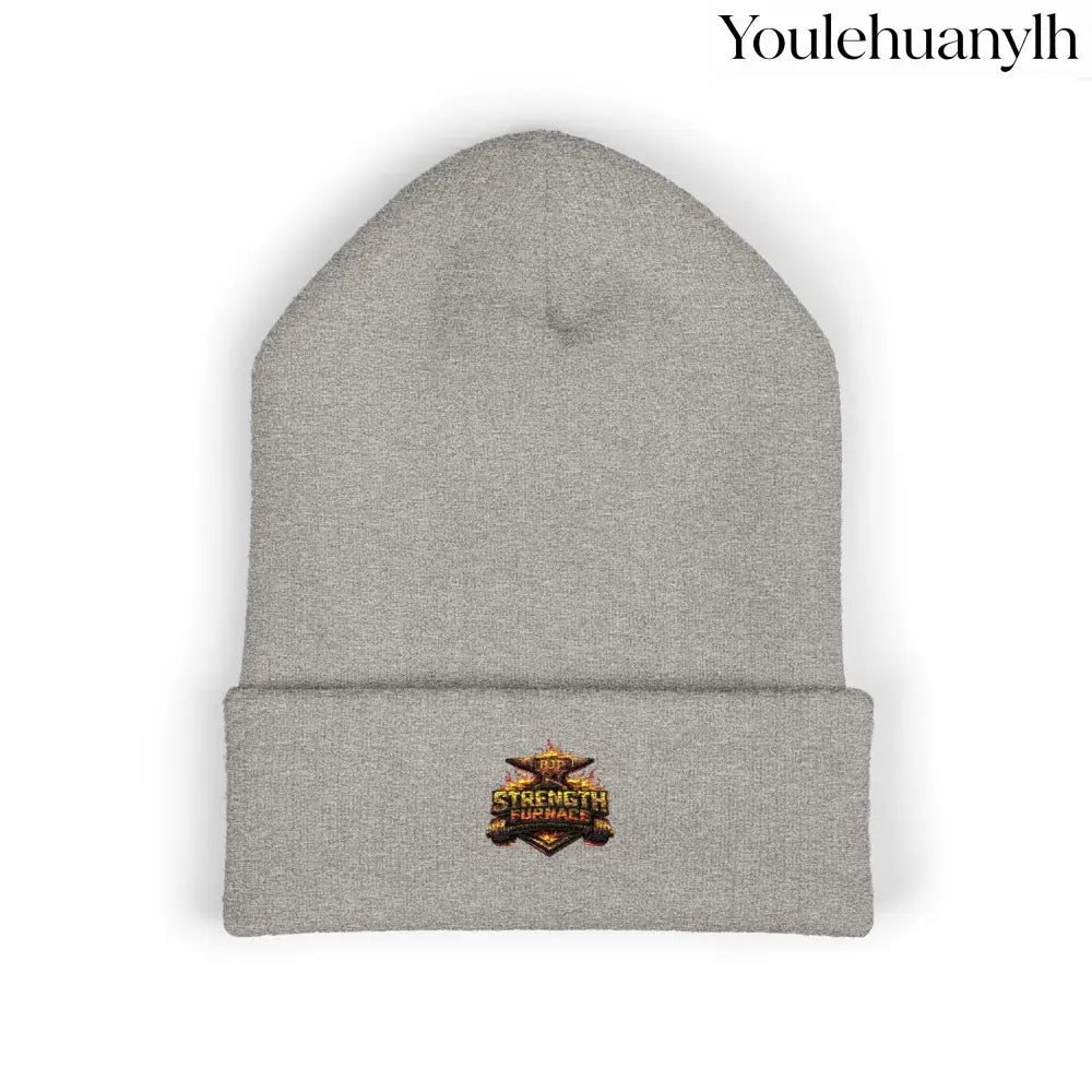 Classic Embroidered Beanie - One size / Heather Grey - Hats