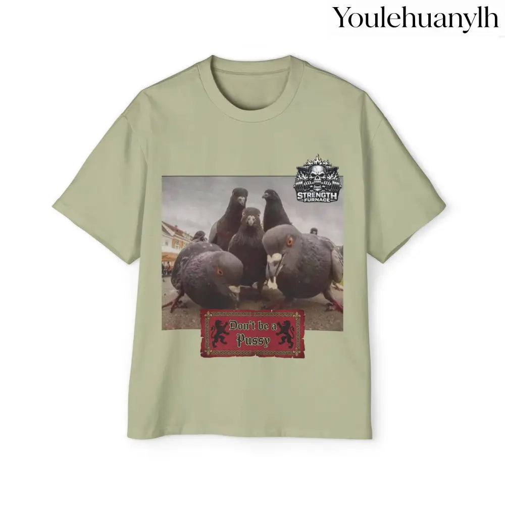 Don’t be a Pussy | Birds Agree Graphic Beefy Tee - S / Pistachio - T-Shirt