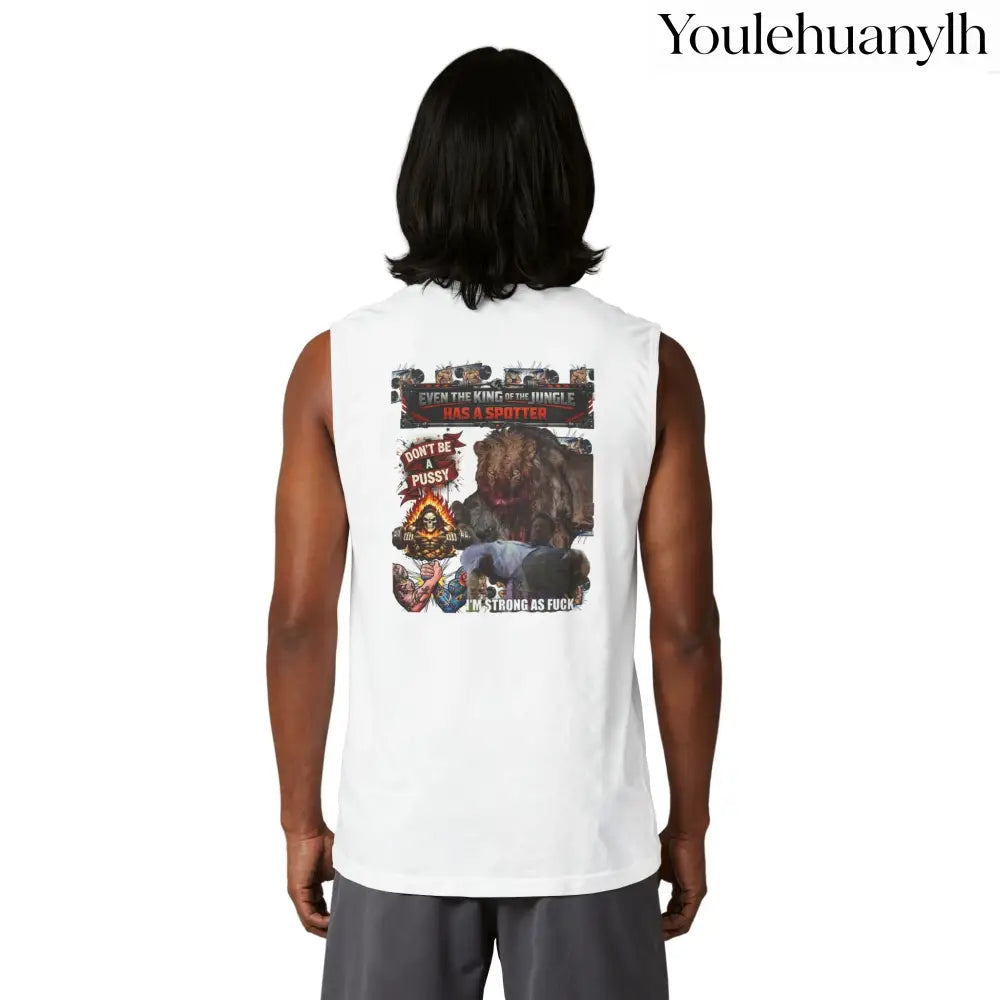 Don’t be a Pussy | But use a Spotter Graphic Muscle Tee - Tank Top