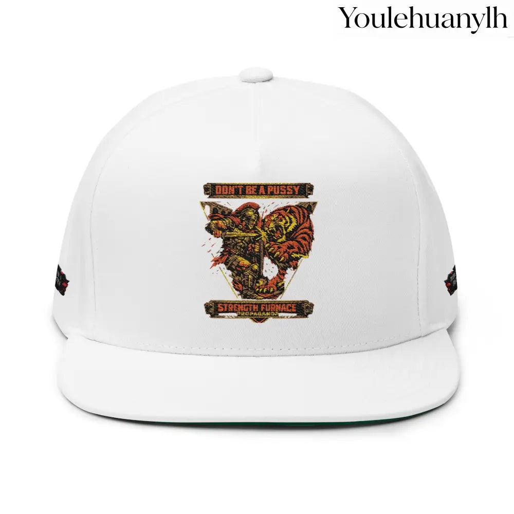Don’t be a Pussy, Embroidered Vintage Snapback - One size / White - Hats