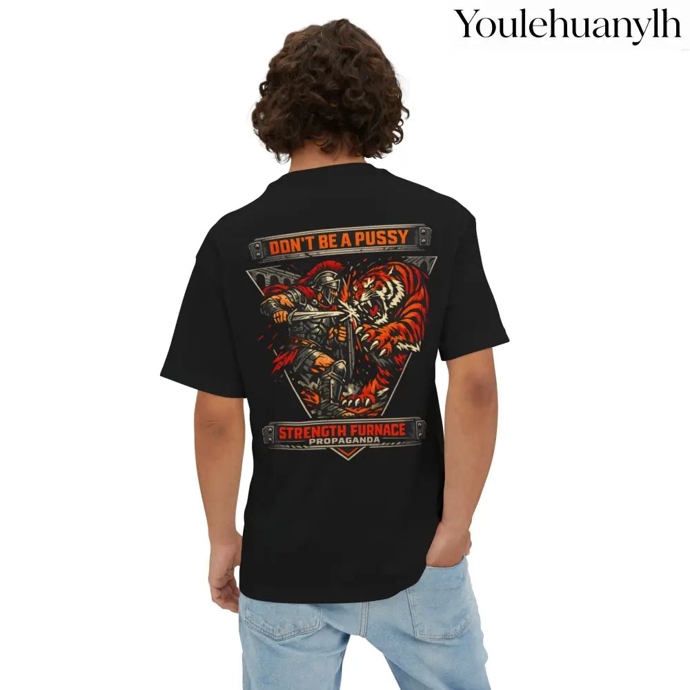 Don’t Be a Pussy | Fight a Tiger Graphic Box Tee - T-Shirt