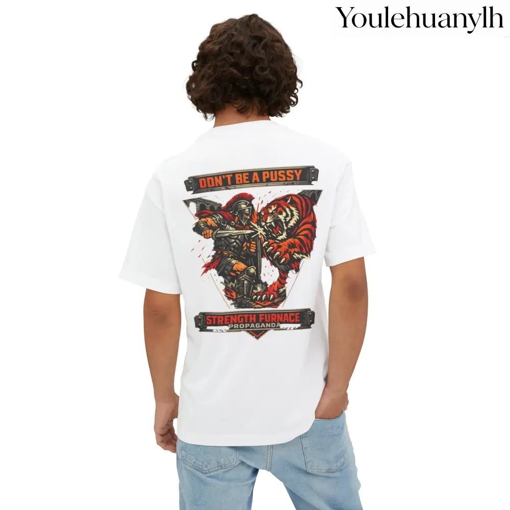 Don’t Be a Pussy | Fight a Tiger Graphic Box Tee - T-Shirt