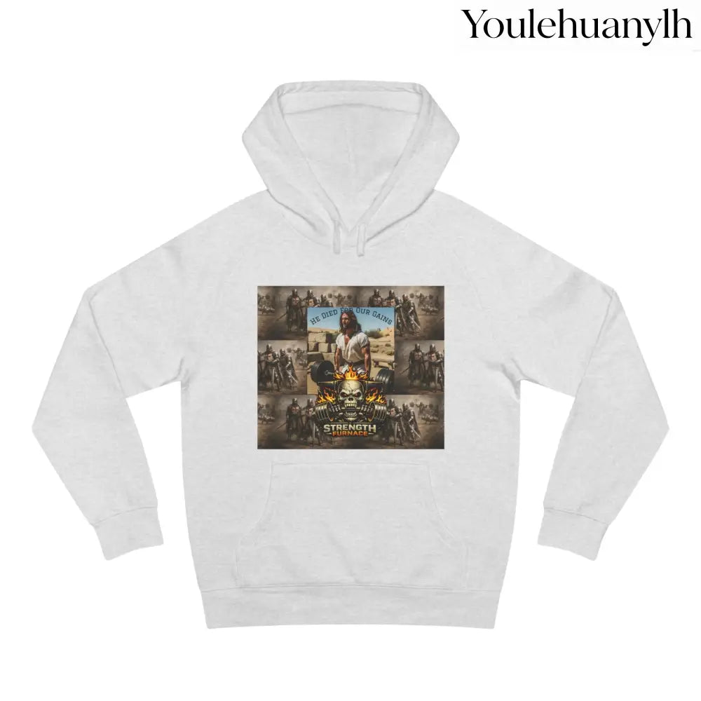 Don’t be a Pussy | God Forbids It Graphic Hoodie - White Heather / XS - Hoodie