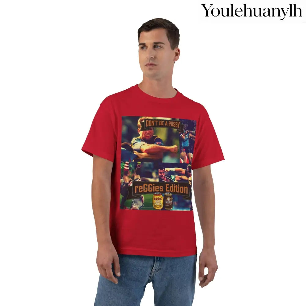 Don’t Be A Pussy | Graphic Tee | reGGies edition - Deep Red / S - T-Shirt