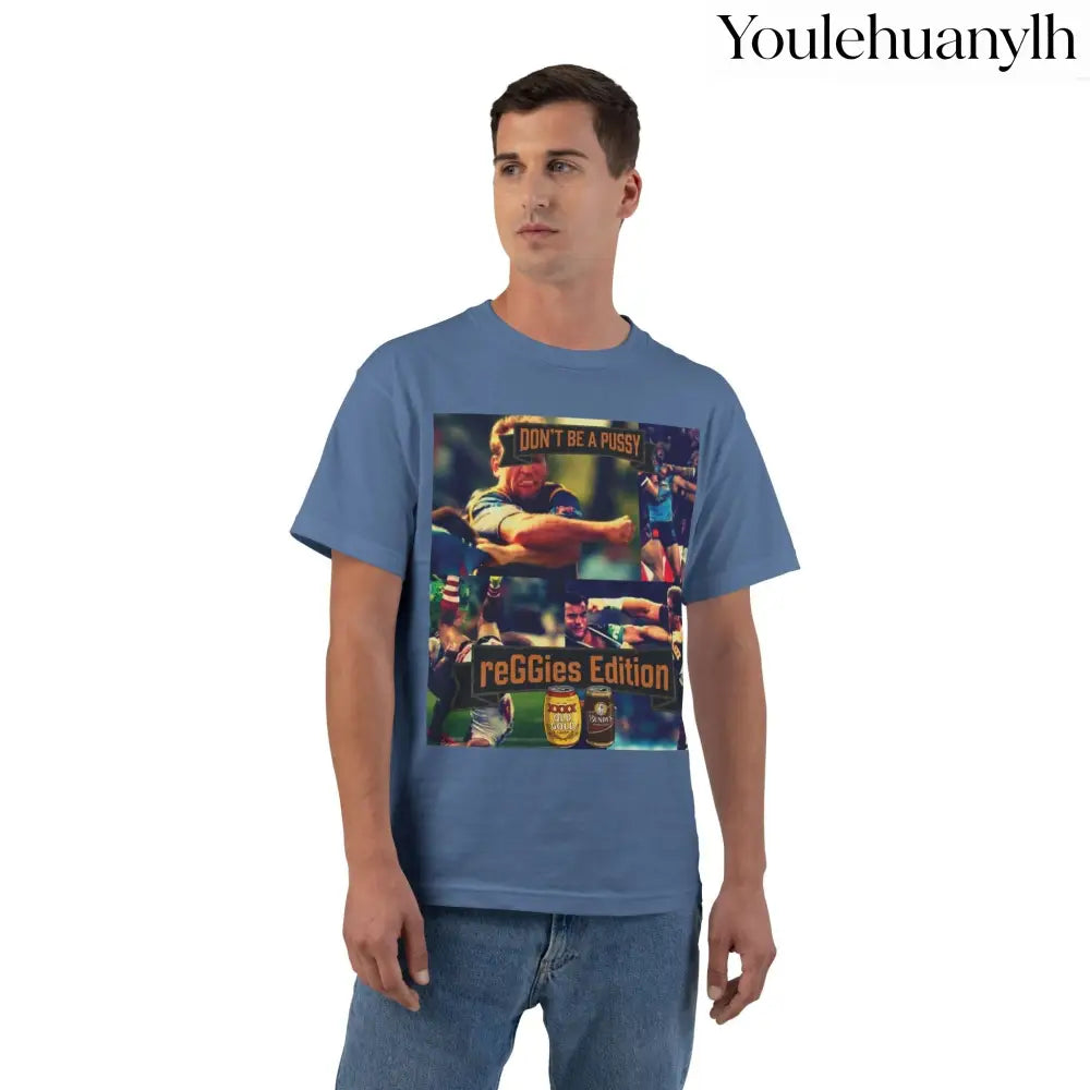 Don’t Be A Pussy | Graphic Tee | reGGies edition - Denim Blue / S - T-Shirt