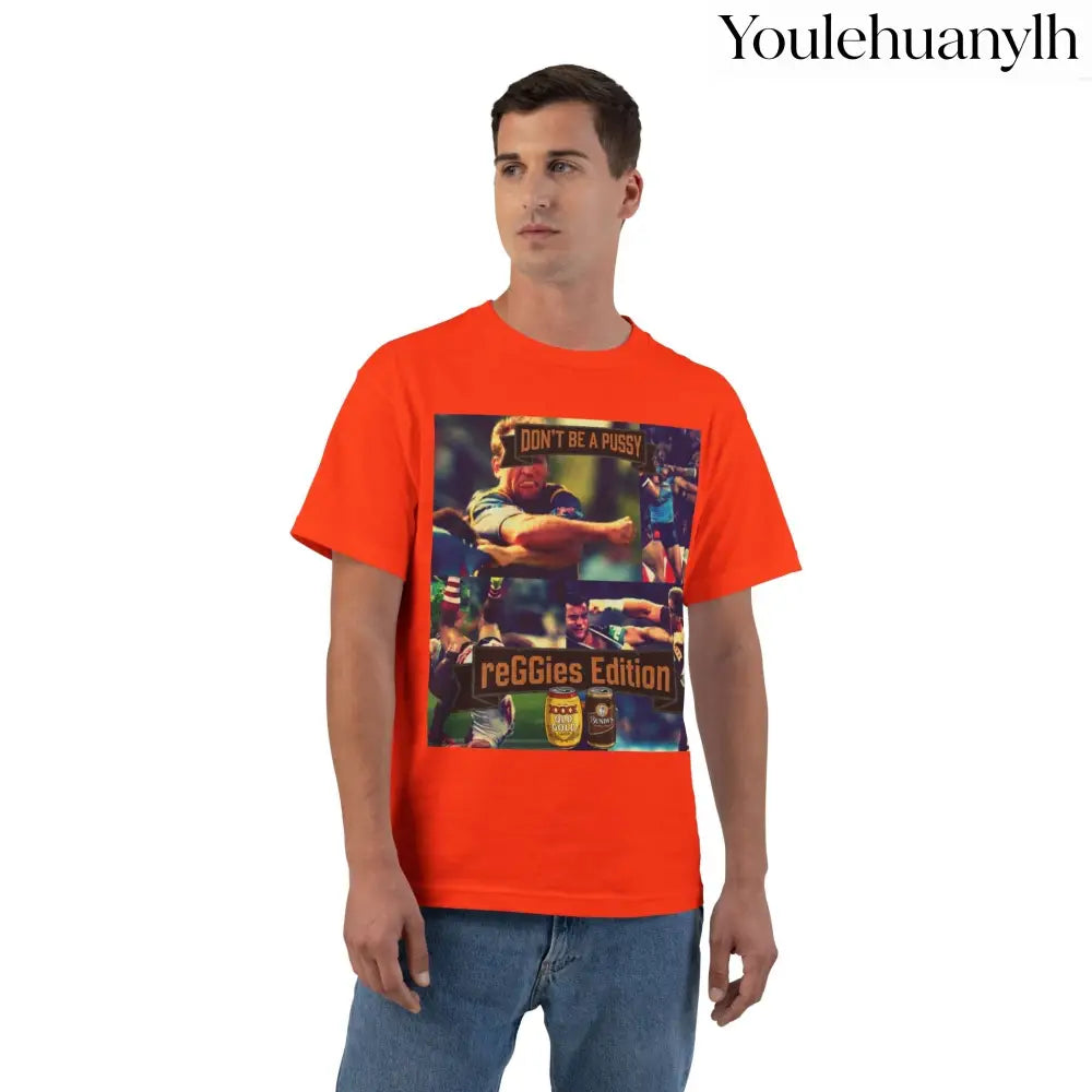 Don’t Be A Pussy | Graphic Tee | reGGies edition - Orange / S - T-Shirt