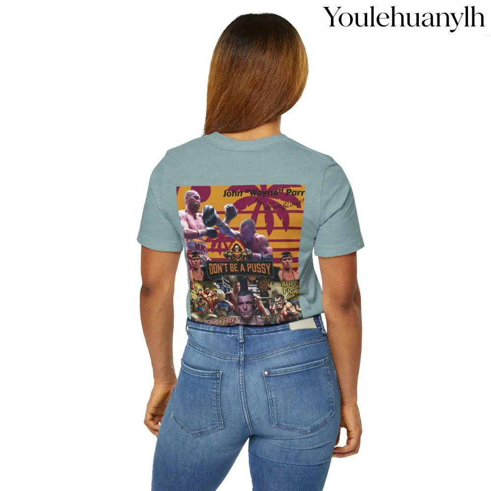 Don’t be a Pussy | Jdubya | Graphic Tee - Heather Blue Lagoon / S - T-Shirt
