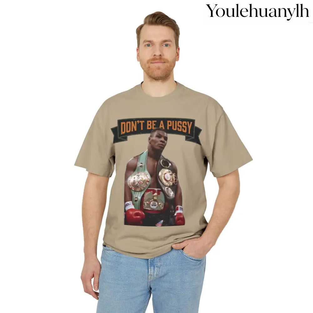 Don’t be a Pussy | Kid Dynamite Graphic Tee - Faded Khaki / S - T-Shirt