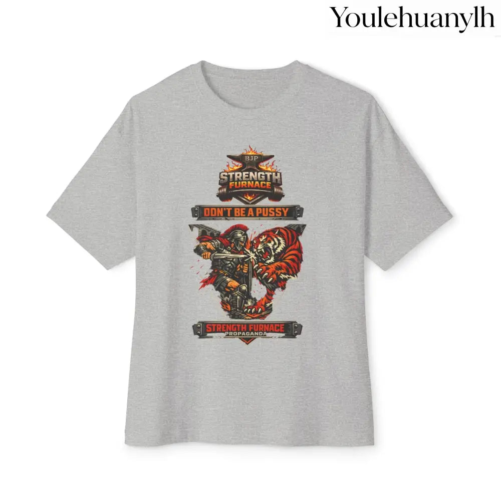 Don’t be a Pussy | Ned Graphic Tee - Athletic Heather / XS - T-Shirt