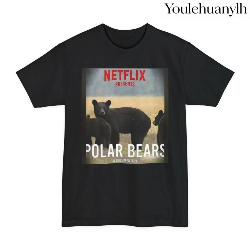 Don’t be a Pussy | Polar Bears & Pug Graphic Tall Tee - Black / LT - T-Shirt