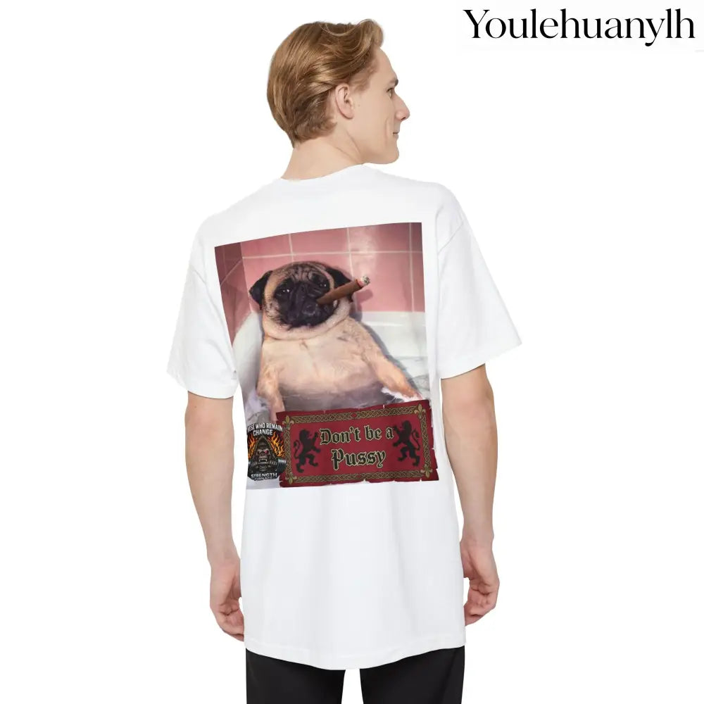 Don’t be a Pussy | Polar Bears & Pug Graphic Tall Tee - T-Shirt