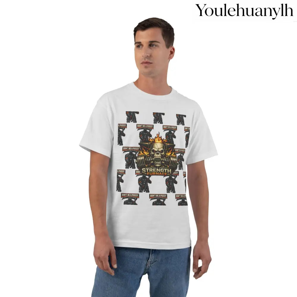 Don’t be a Pussy | Skull Graphic T-Shirt - Ash / S - T-Shirt