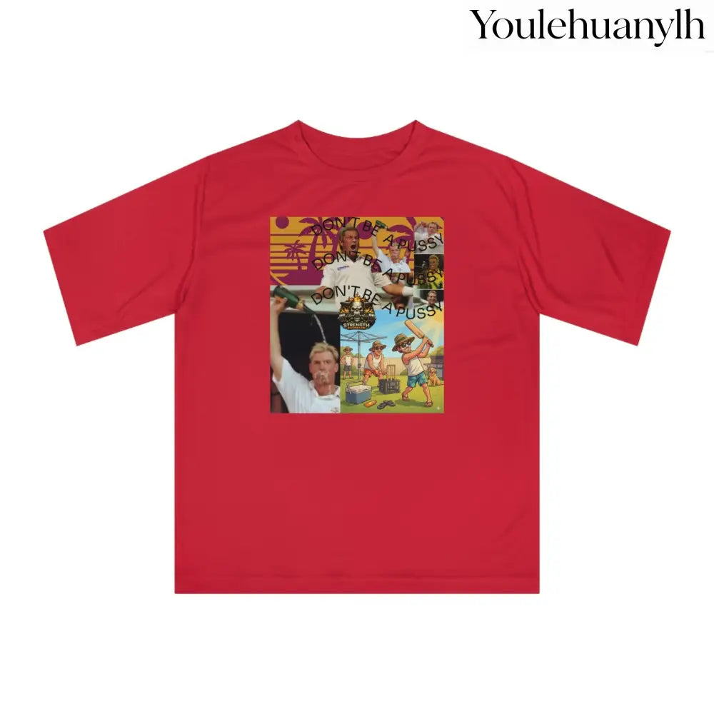 Don’t be a Pussy | Warnie | Graphic Tee - Sport Red / XS - T-Shirt