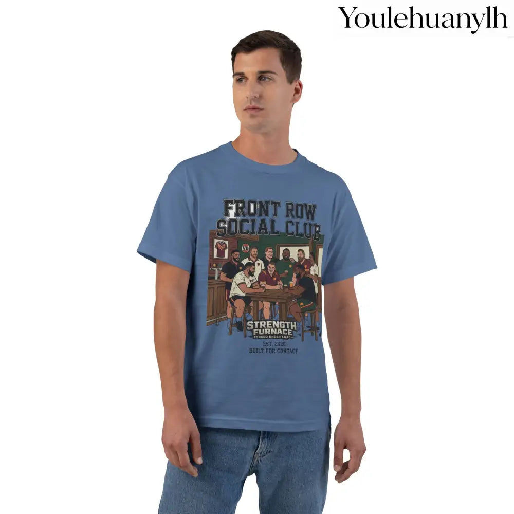 Front Row Social Club T-Shirt, Vintage Rowers Club Graphic Tee - T-Shirt