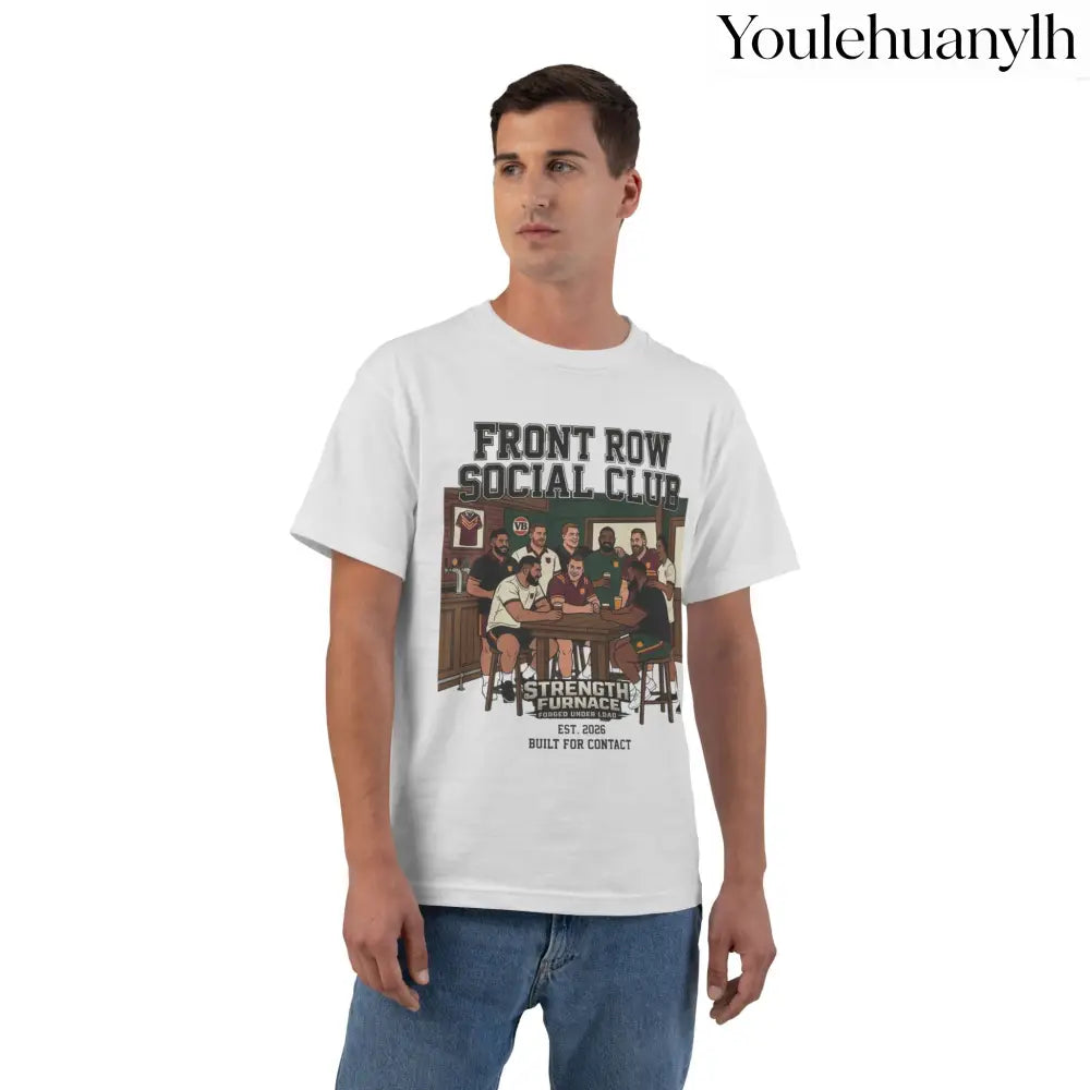 Front Row Social Club T-Shirt, Vintage Rowers Club Graphic Tee - T-Shirt