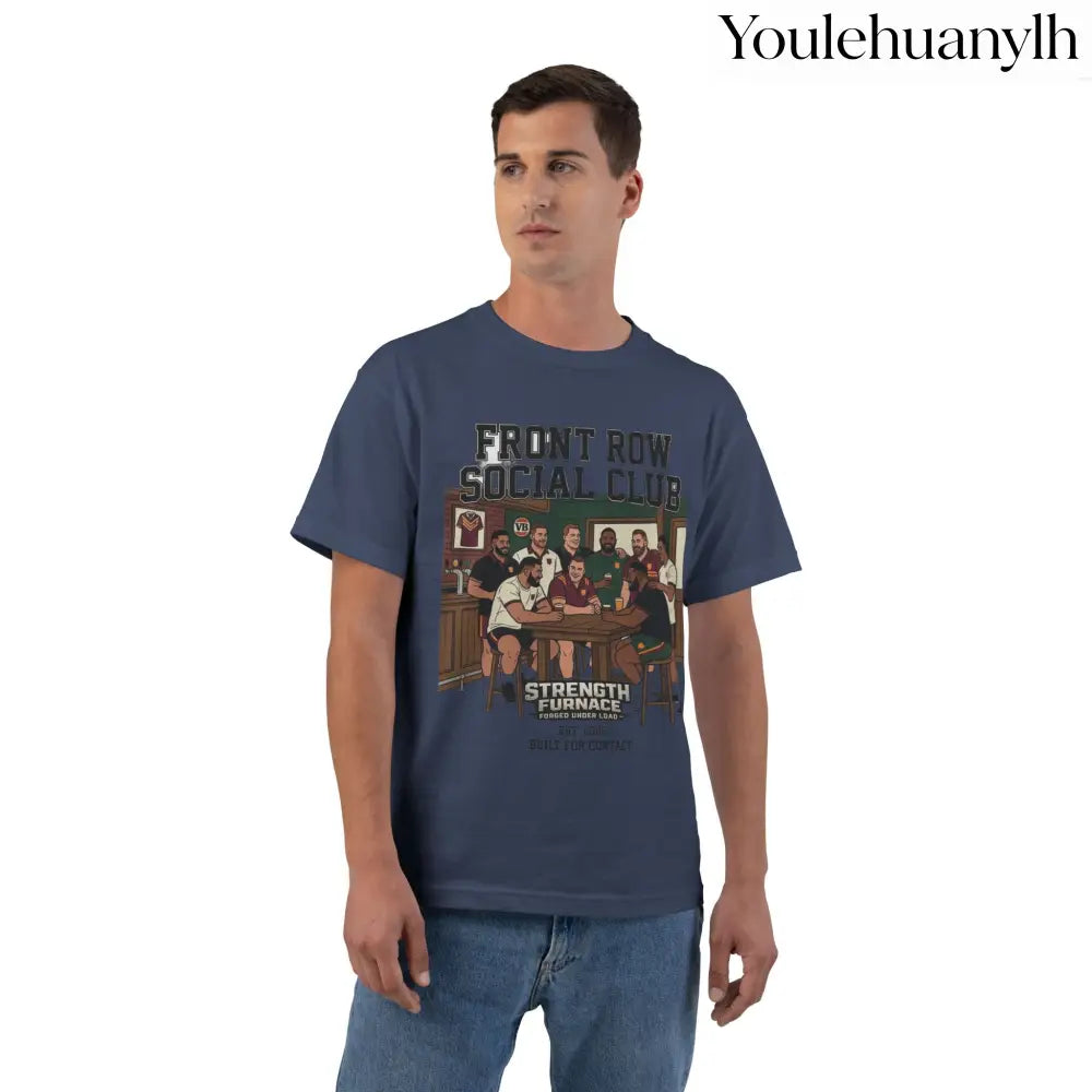 Front Row Social Club T-Shirt, Vintage Rowers Club Graphic Tee - T-Shirt