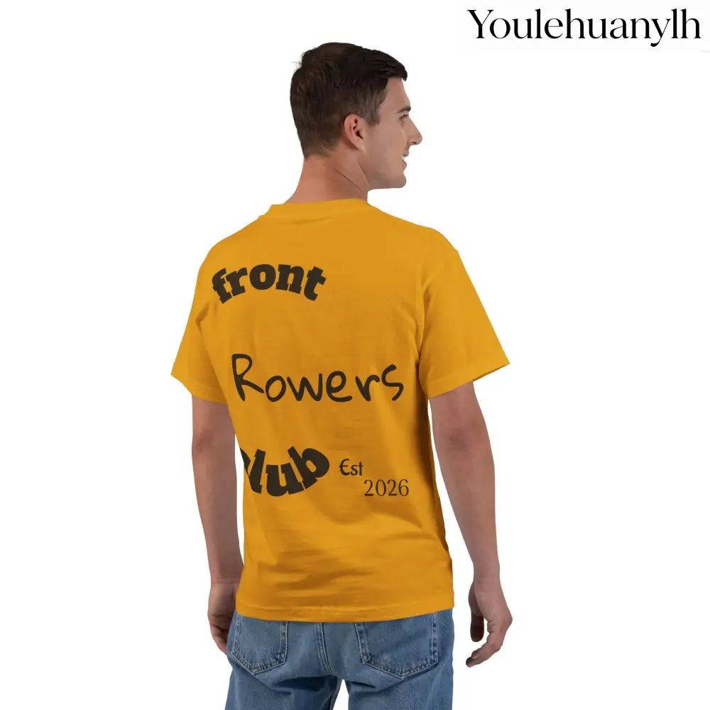 Front Row Social Club T-Shirt, Vintage Rowers Club Graphic Tee - Gold / S - T-Shirt