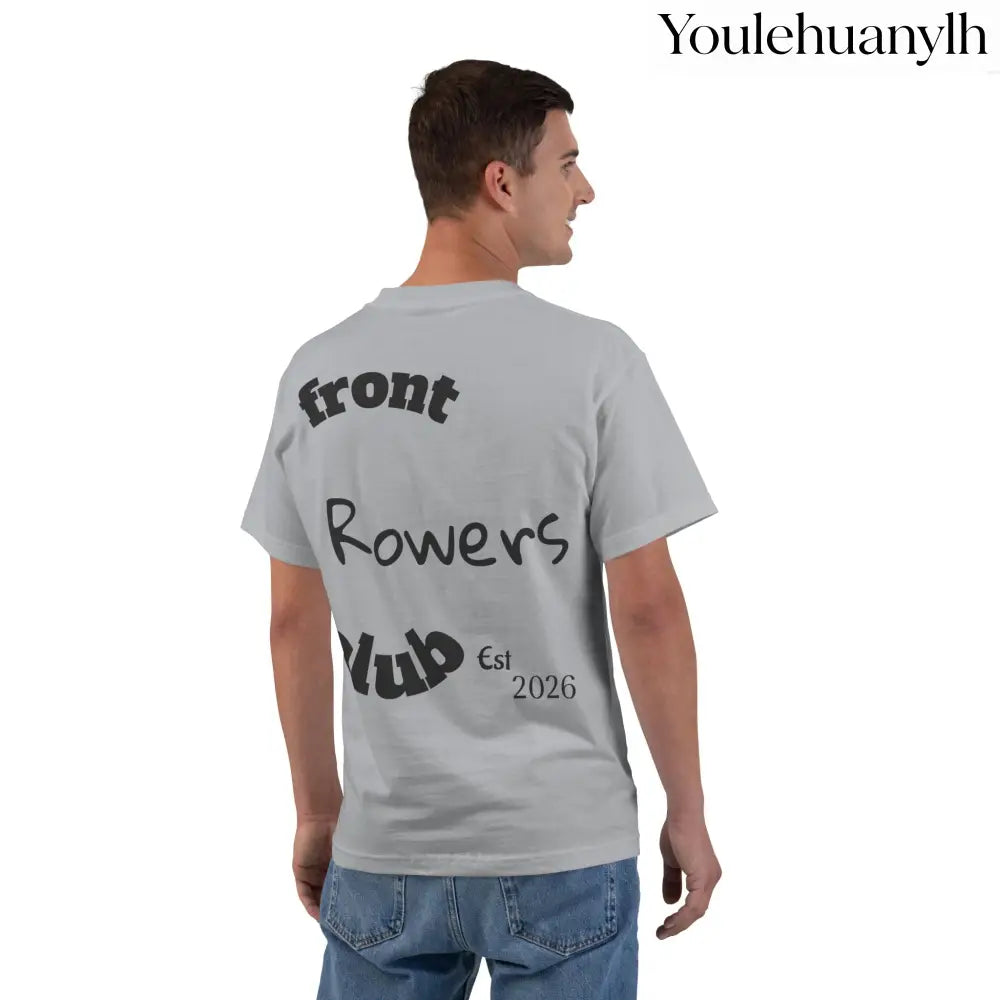 Front Row Social Club T-Shirt, Vintage Rowers Club Graphic Tee - Light Steel / S - T-Shirt