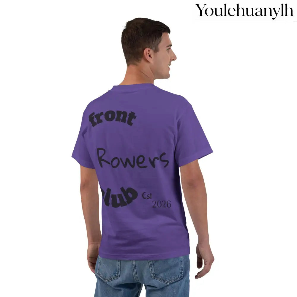 Front Row Social Club T-Shirt, Vintage Rowers Club Graphic Tee - Purple / S - T-Shirt