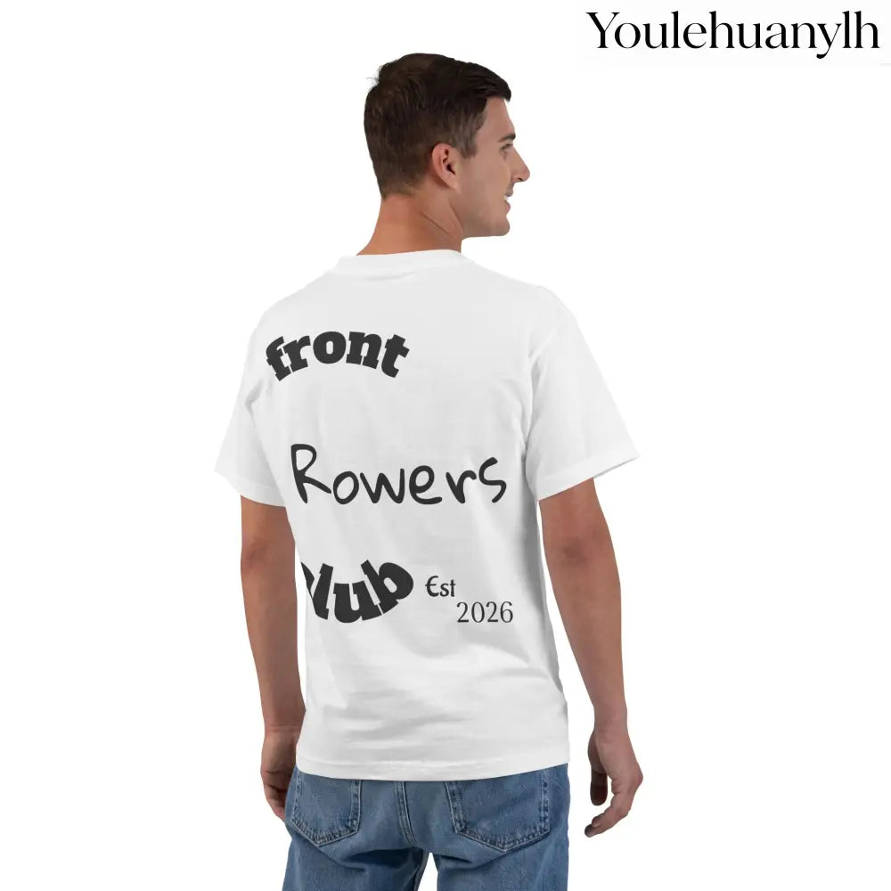 Front Row Social Club T-Shirt, Vintage Rowers Club Graphic Tee - White / S - T-Shirt
