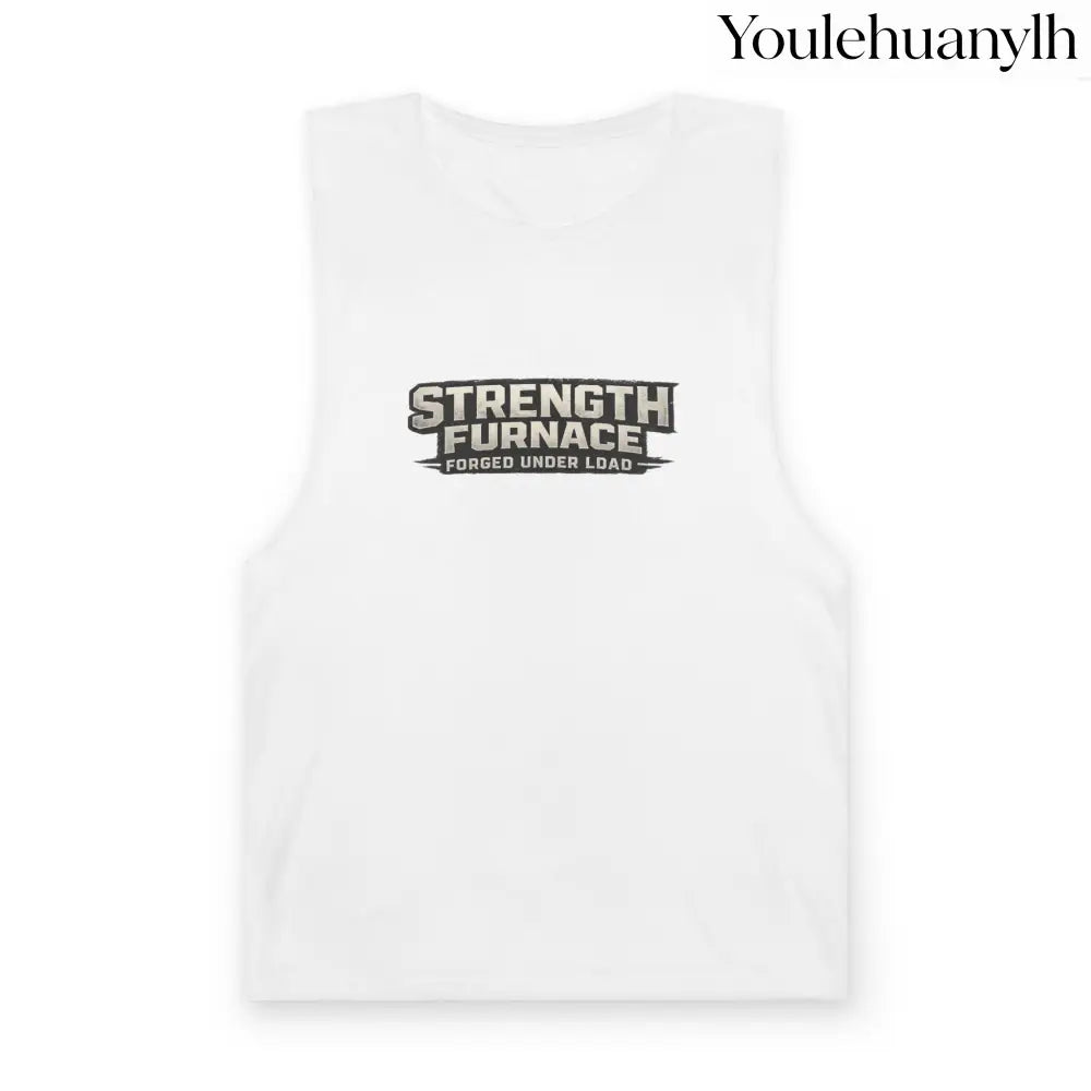 Furnace Tee (monochrome graphic) - White / XS - MUSCLE TEE