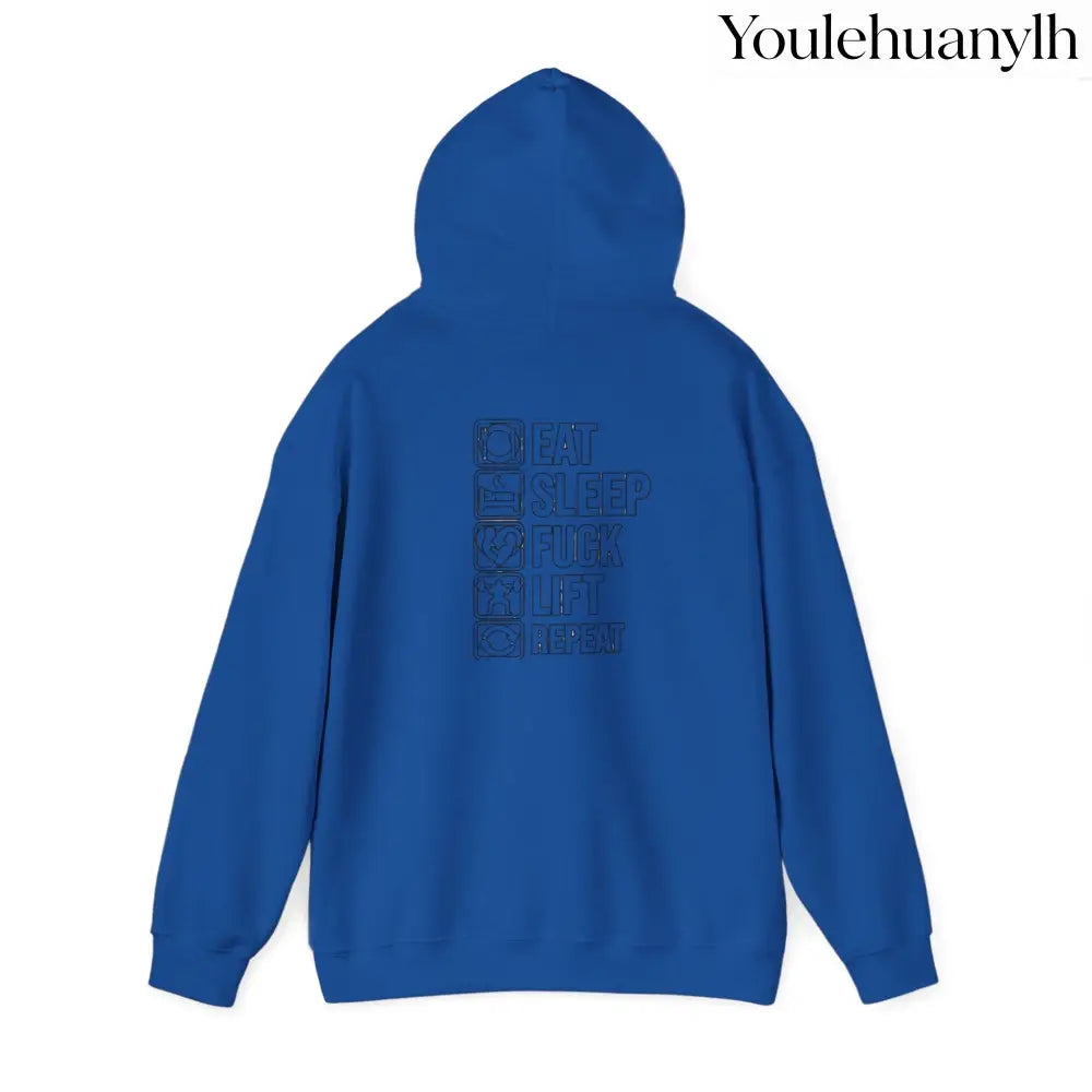 Gym Hoodie - ’Eat Sleep F*** Lift Repeat’ Strength Training Hoodie - Hoodie
