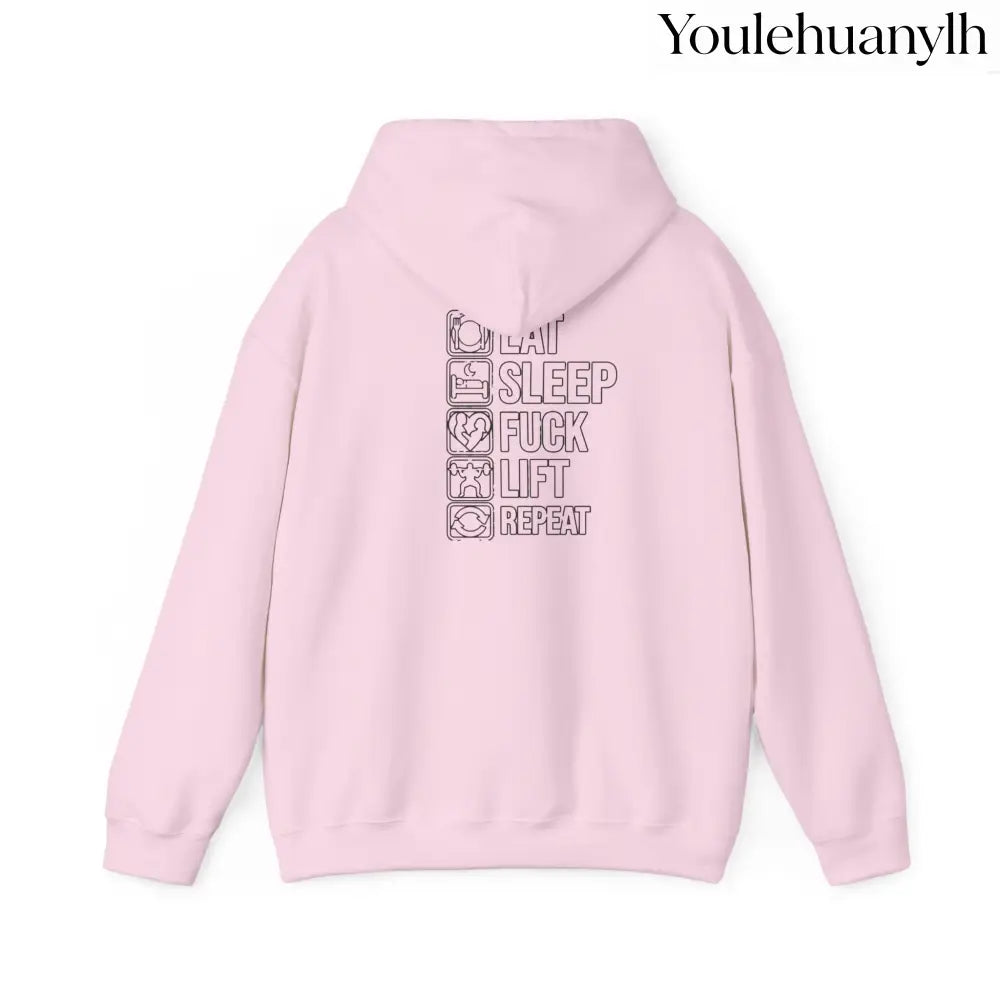 Gym Hoodie - ’Eat Sleep F*** Lift Repeat’ Strength Training Hoodie - Hoodie
