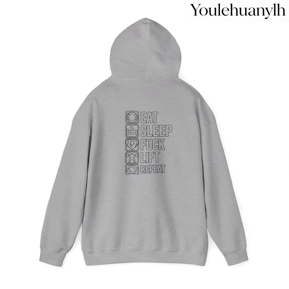 Gym Hoodie - ’Eat Sleep F*** Lift Repeat’ Strength Training Hoodie - Hoodie