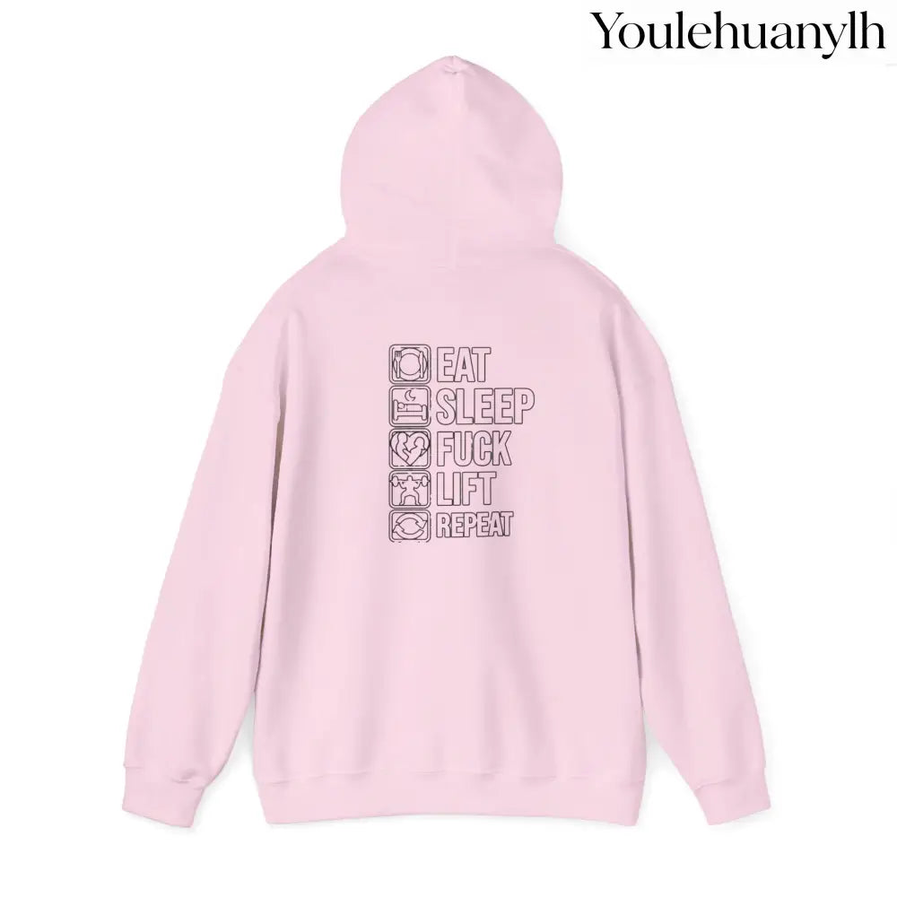 Gym Hoodie - ’Eat Sleep F*** Lift Repeat’ Strength Training Hoodie - Hoodie