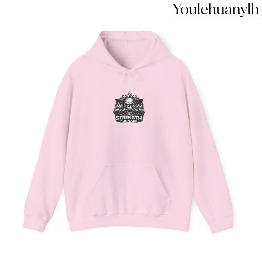 Gym Hoodie - ’Eat Sleep F*** Lift Repeat’ Strength Training Hoodie - S / Light Pink - Hoodie