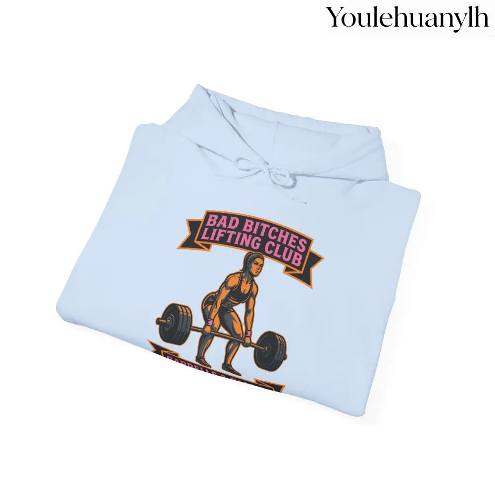 Hoodie, Bad Bitches Lifting Club “Deadlifts & Daiquiris” Weightlifting Hoodie - Hoodie