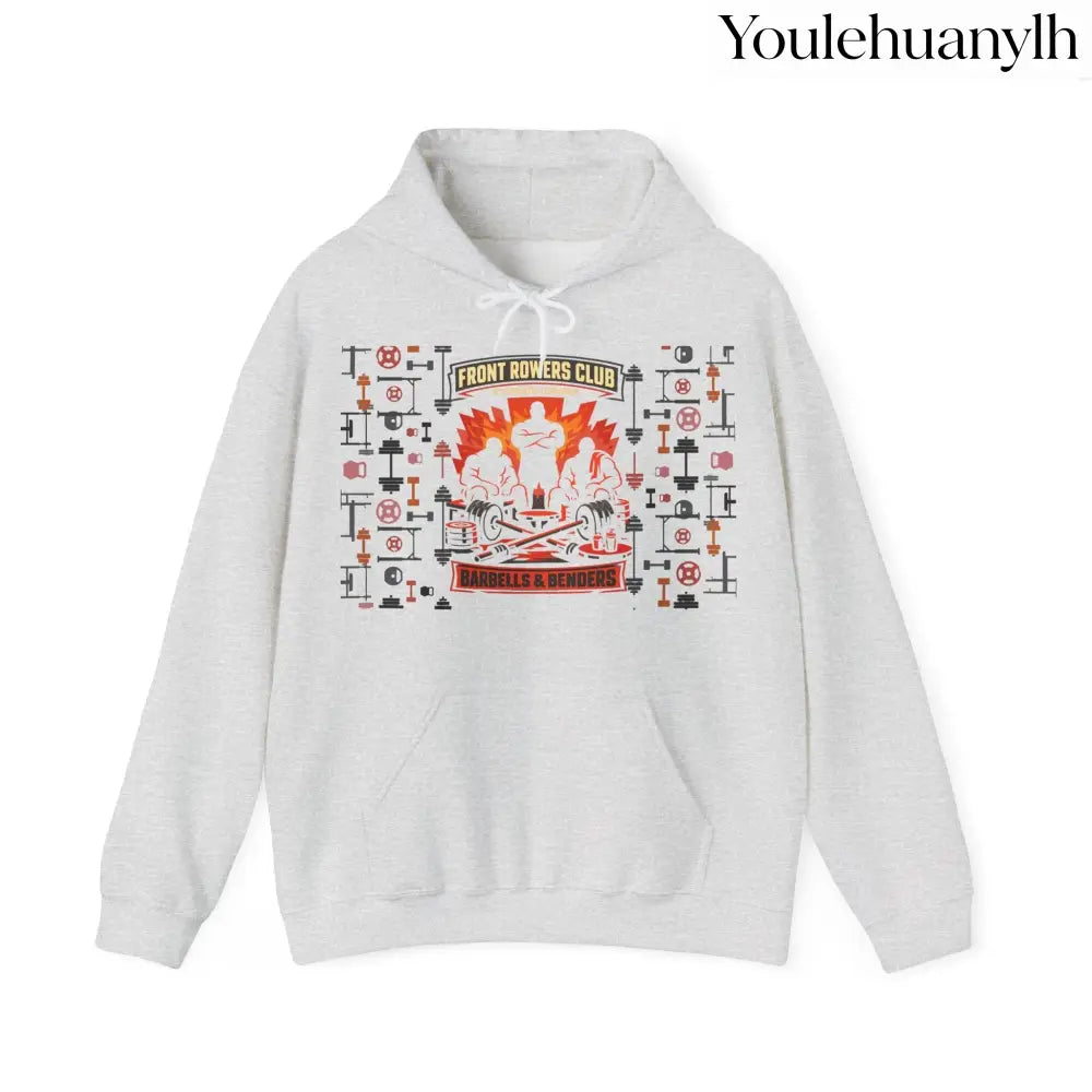 Hoodie, Front Row Social Club Graphic Pullover - Ash / S - Hoodie