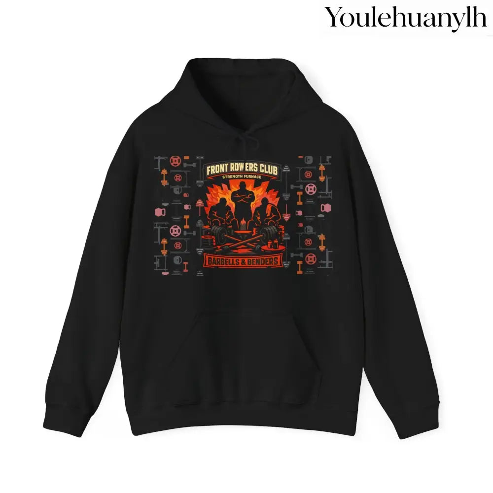 Hoodie, Front Row Social Club Graphic Pullover - Black / S - Hoodie