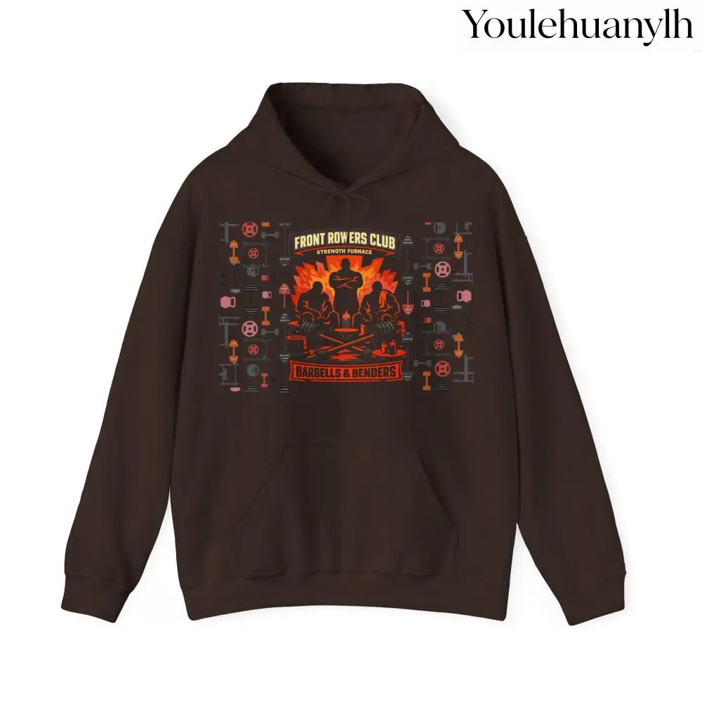 Hoodie, Front Row Social Club Graphic Pullover - Dark Chocolate / S - Hoodie