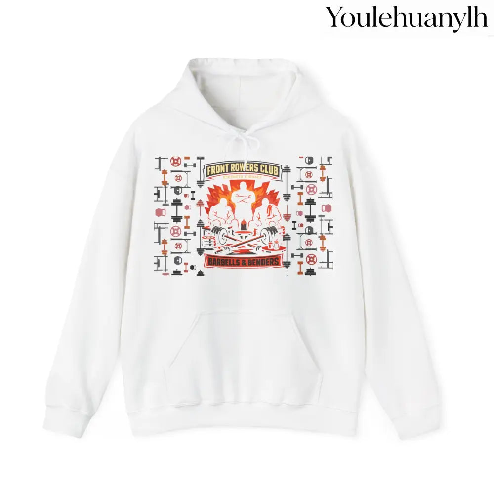 Hoodie, Front Row Social Club Graphic Pullover - White / S - Hoodie