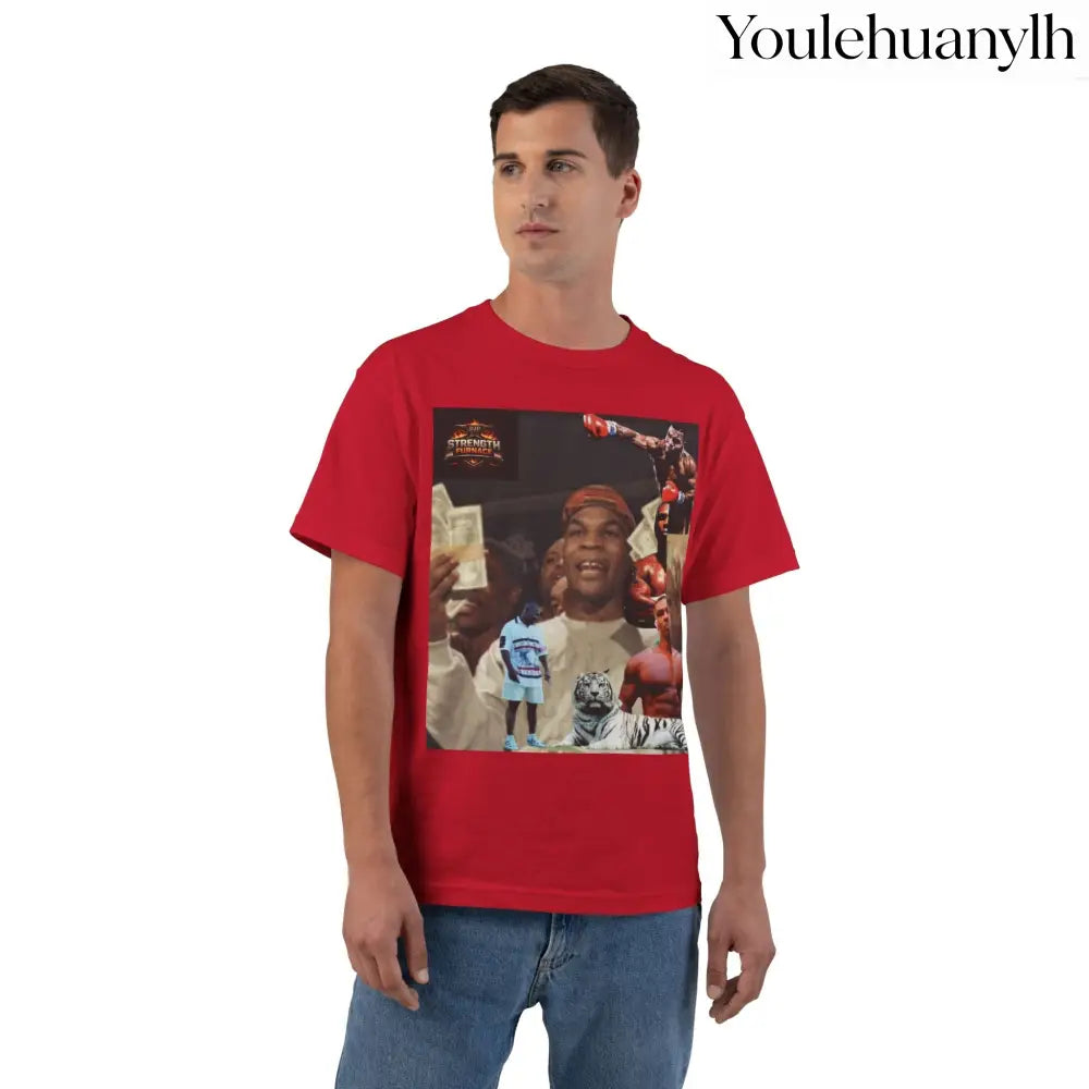 Iron Mike | King of the Jungle - Oversized Tee - Deep Red / S - T-Shirt