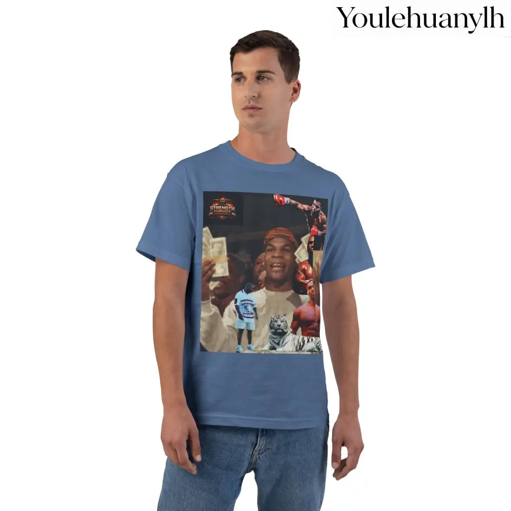 Iron Mike | King of the Jungle - Oversized Tee - Denim Blue / S - T-Shirt