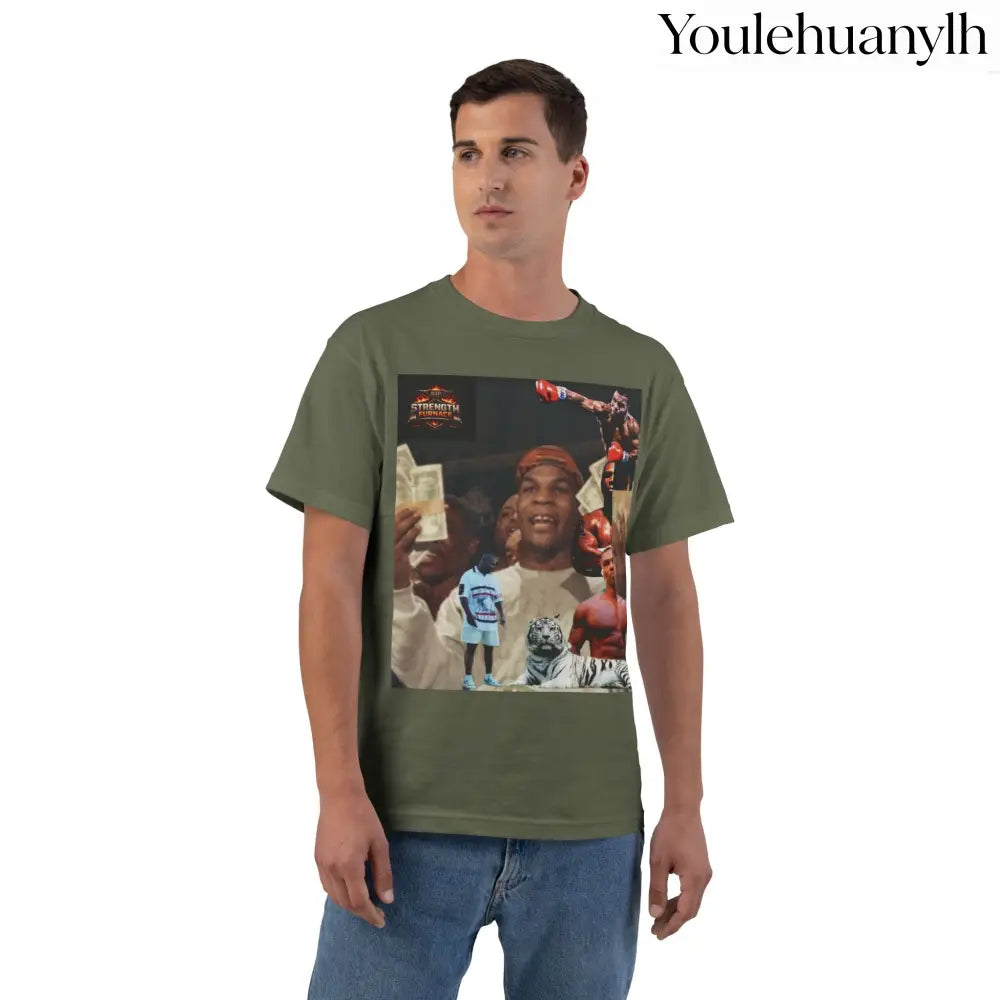 Iron Mike | King of the Jungle - Oversized Tee - Fatigue Green / S - T-Shirt
