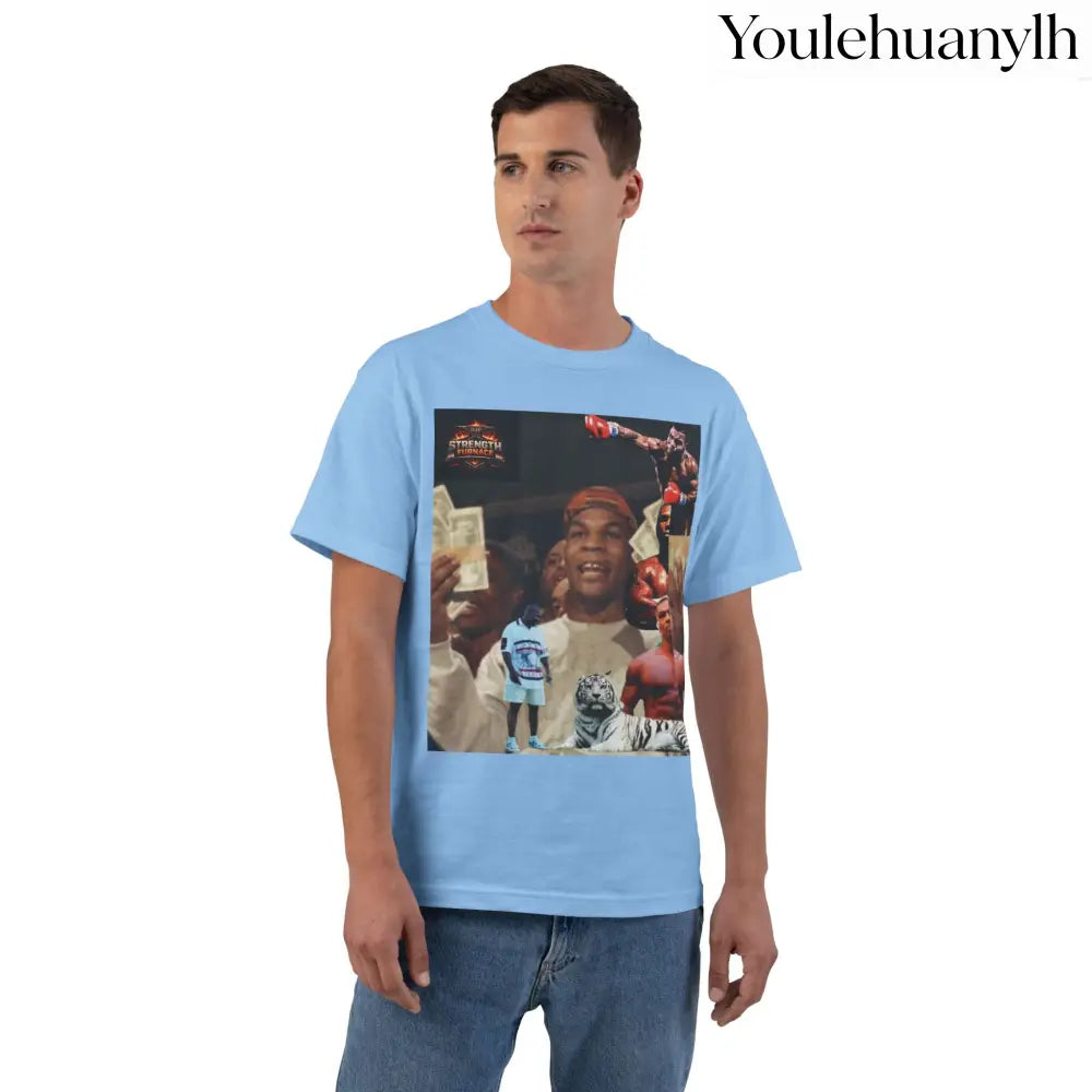Iron Mike | King of the Jungle - Oversized Tee - Light Blue / S - T-Shirt