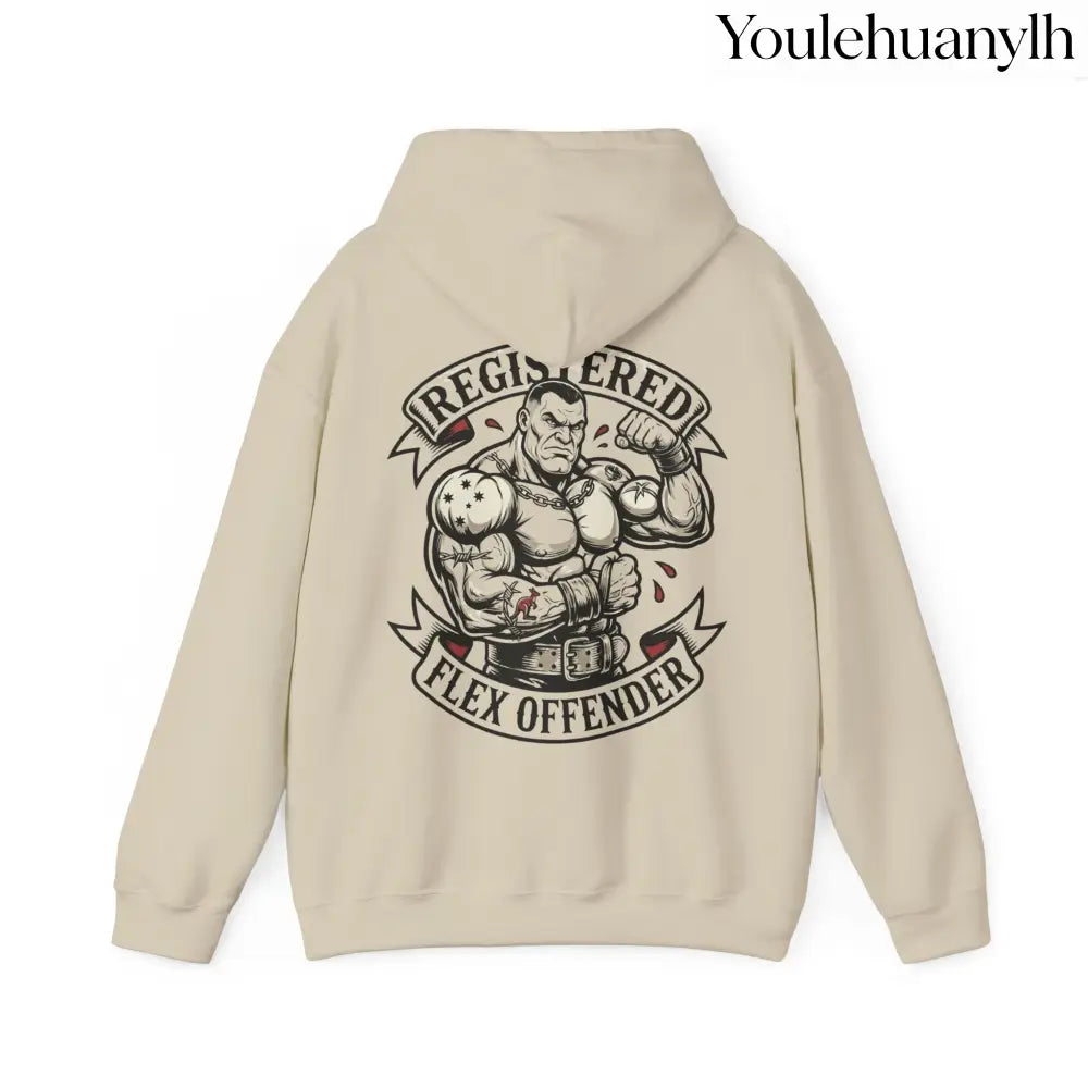 Registered Flex Offender Hoodie, Strength Furnace Gym Pullover - Hoodie