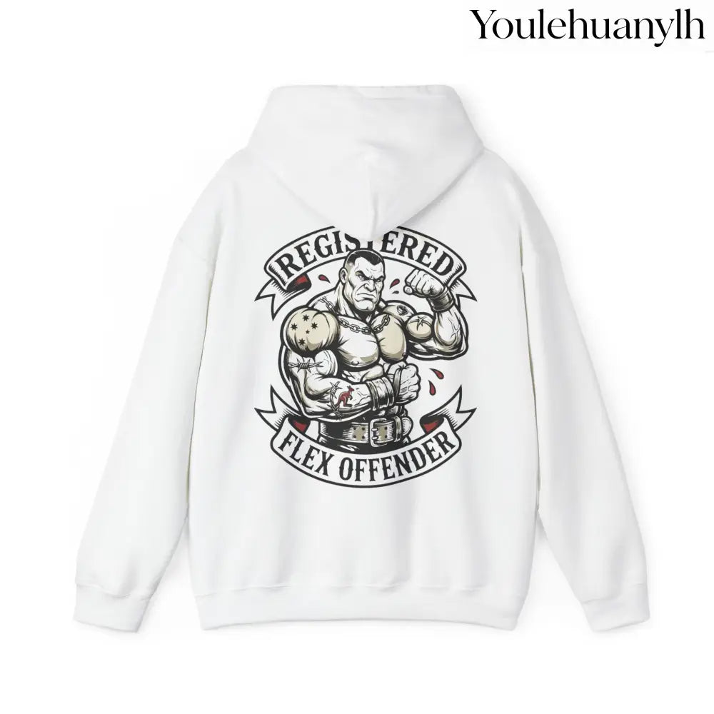 Registered Flex Offender Hoodie, Strength Furnace Gym Pullover - Hoodie