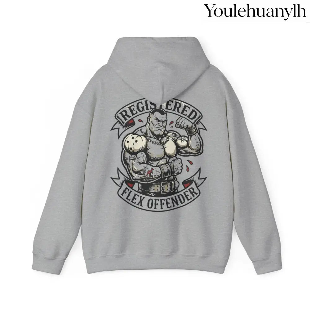 Registered Flex Offender Hoodie, Strength Furnace Gym Pullover - Hoodie