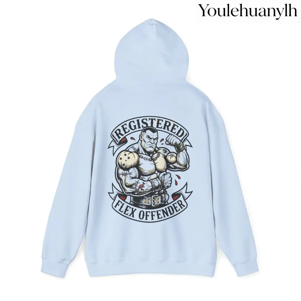 Registered Flex Offender Hoodie, Strength Furnace Gym Pullover - Hoodie