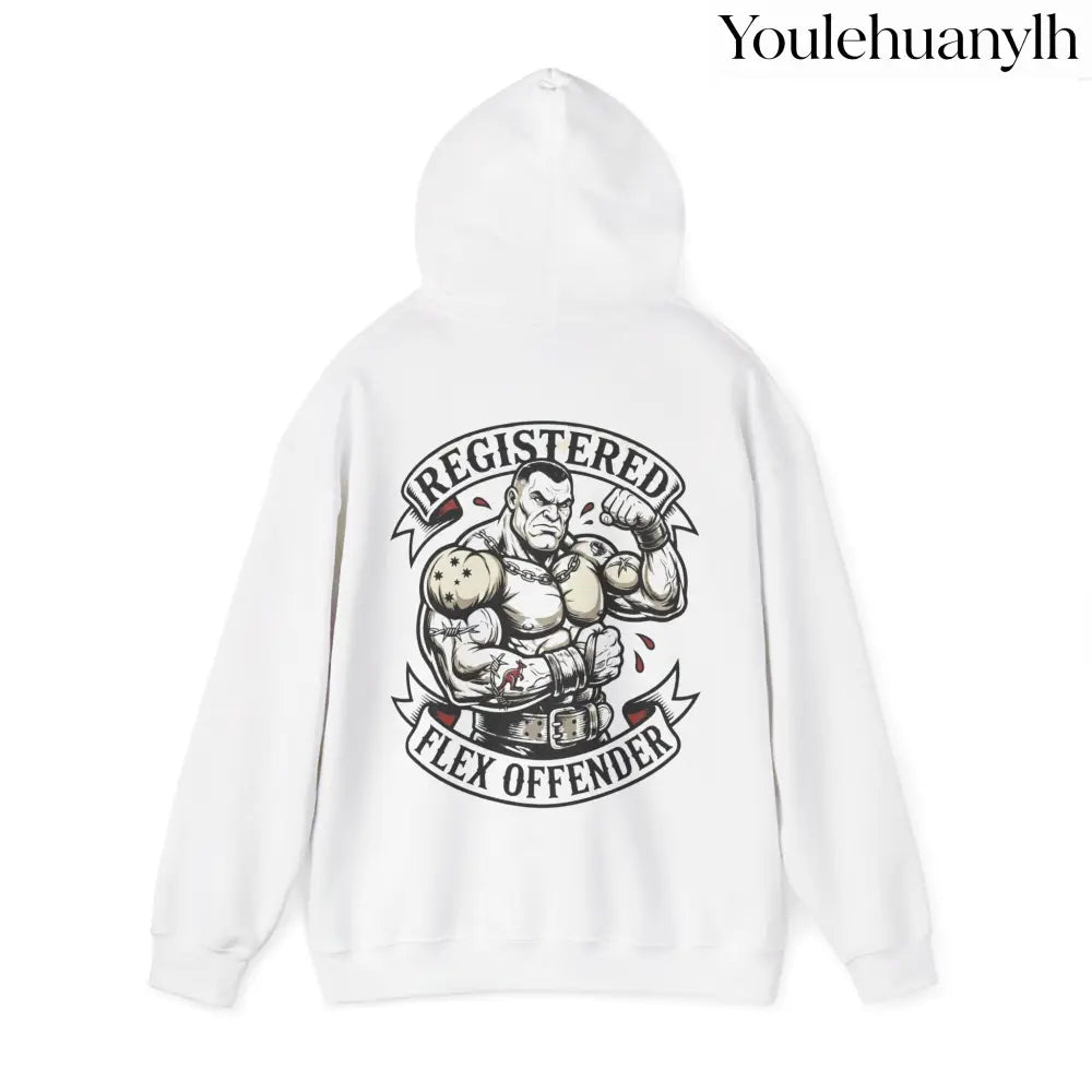 Registered Flex Offender Hoodie, Strength Furnace Gym Pullover - Hoodie