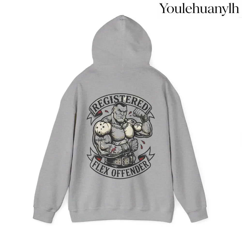 Registered Flex Offender Hoodie, Strength Furnace Gym Pullover - Hoodie