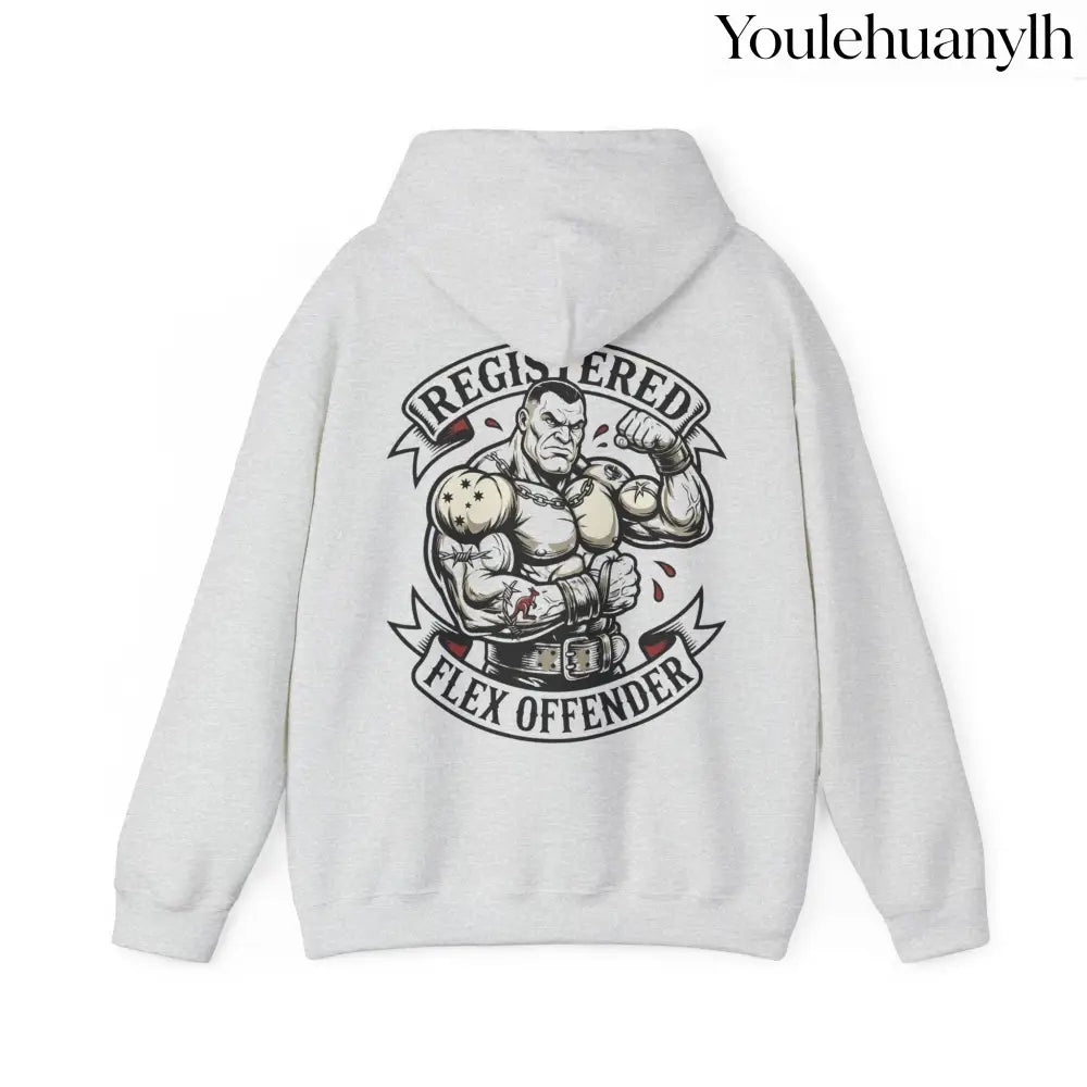 Registered Flex Offender Hoodie, Strength Furnace Gym Pullover - Hoodie