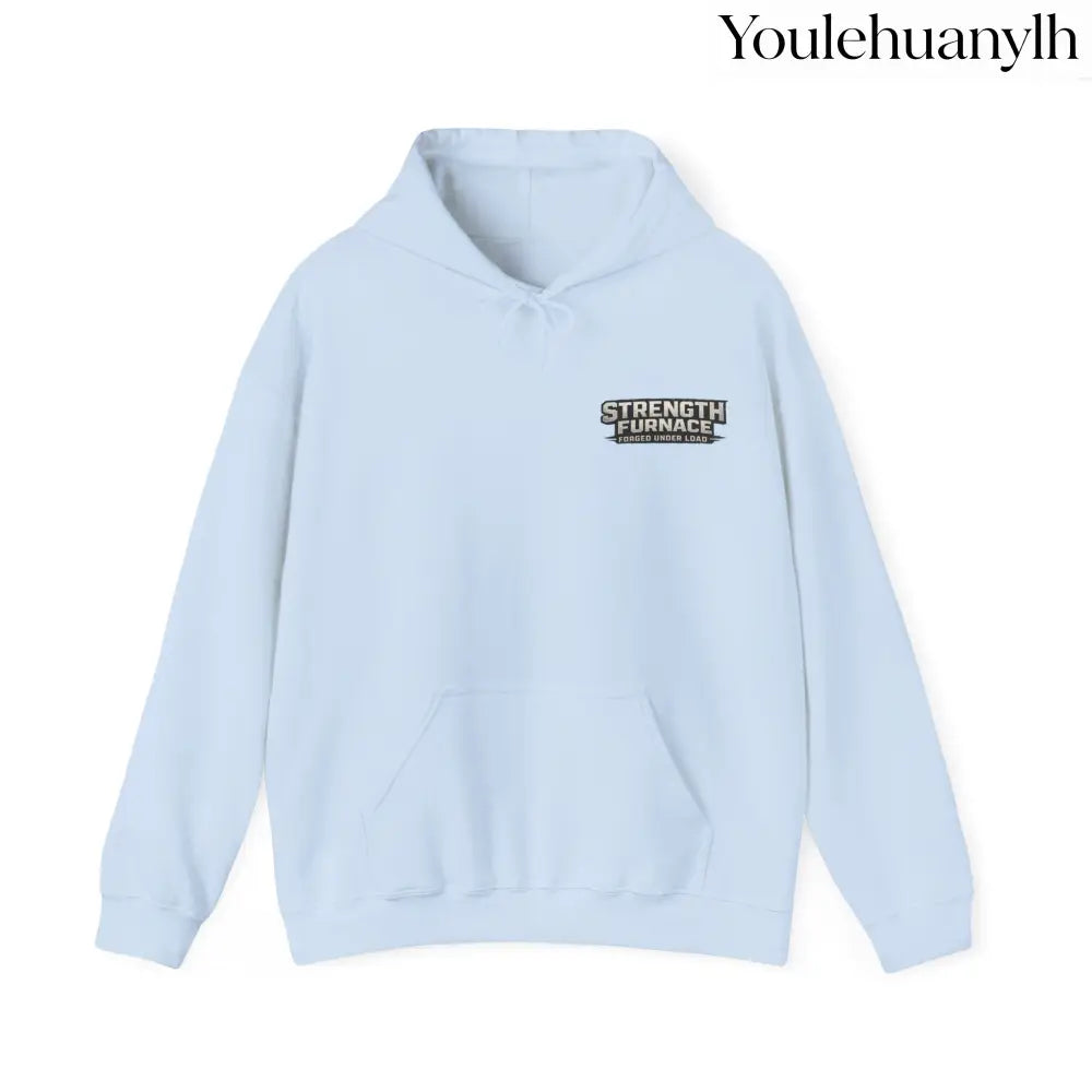 Registered Flex Offender Hoodie, Strength Furnace Gym Pullover - Light Blue / S - Hoodie